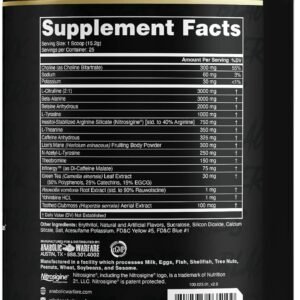 Anabolic Warfare Black Series Maniac, Pre-Workout Powder, Supports Nitric Oxide,...