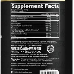 Anabolic Warfare Veiniac Muscle Pump Activator Supplement Stimulant Free Pre-Wor...