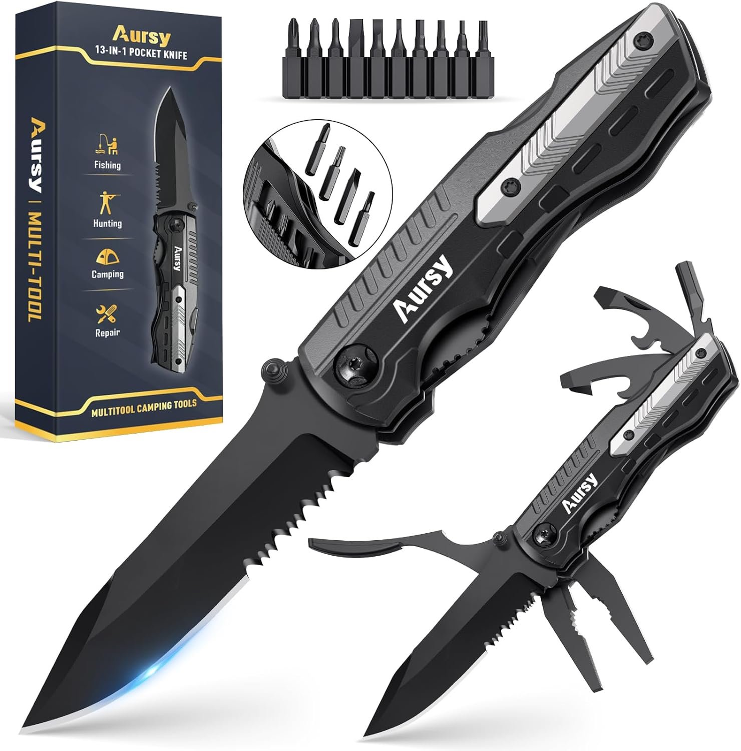 Gifts for Men, Multitool Pocket Knife, Stocking Stuffers for Men, Christmas for ...