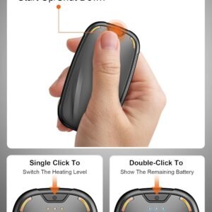 Hand Warmers Rechargeable 2 Pack, 5200mAh Rechargeable Heater, Portable Pocket E...