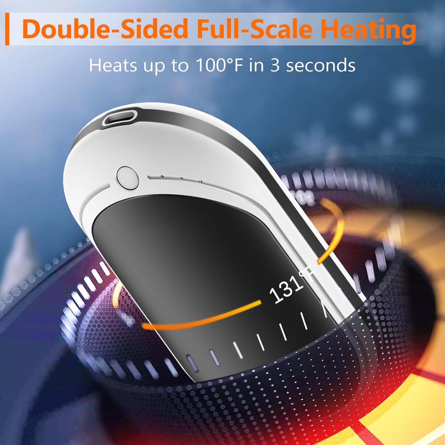 BESKAR Rechargeable Hand Warmer, 5200mAh Electric Hand Heater, Double-Sided Heat...