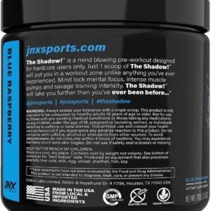 JNX SPORTS The Shadow! 350mg of Caffeine Hard Core Preworkout -Electric Energy, ...