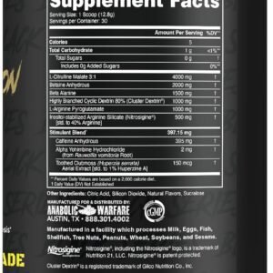 Anabolic Warfare Nuclear Armageddon Pre Workout Powder Pre-Workout for Men & Wom...