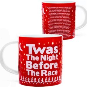 Gone For a Run Twas The Night Before The Race | Running Porcelain Mug (Transpare...