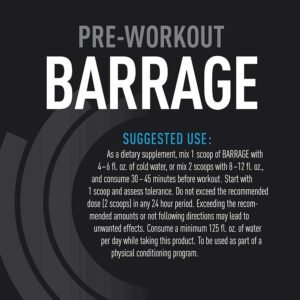 Barrage Pre Workout Powder - Preworkout for Women & Men, Creatine Powder, Beta A...