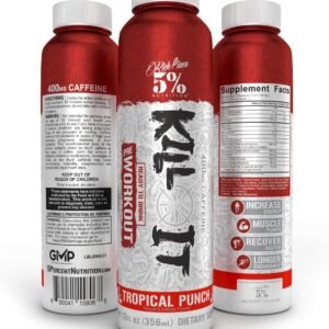 5% Nutrition Kill It Ready-to-Drink High Stim Pre Workout | 400mg Caffeine Energ...