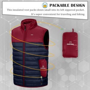 33,000ft Men's Lightweight Packable Insulated Puffer Vest Outerwear, Warm Winter...