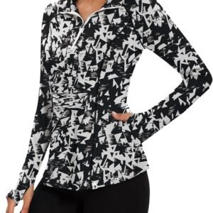 Soneven Long Sleeve Golf Polo Shirts for Women Stand Up Collar Tops Athletic Hal...