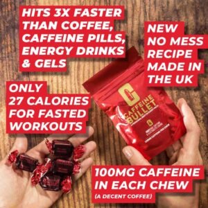 Caffeine Bullet 40 Mint Caffeine Gummies for Adults = 4000mg Caffeine Kick, Fast...
