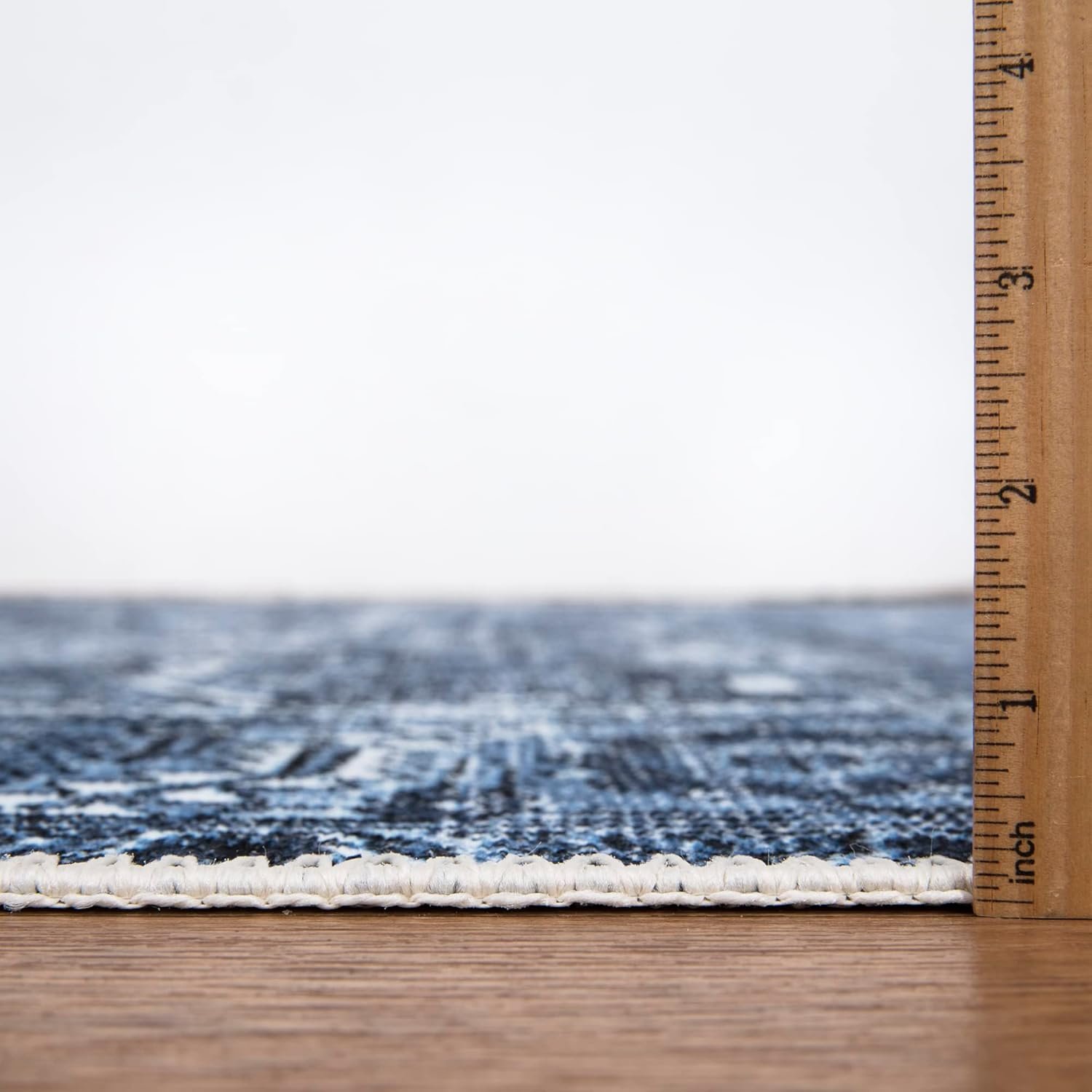 Bloom Rugs Washable Non-Slip 10 ft Runner - Blue Traditional Runner for Entryway...