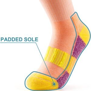 Gonii Women Socks Hiking Running Thick Cushion Athletic Crew Socks 5-Pair