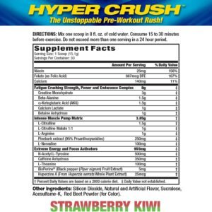 Maximum Human Performance Hyper Crush Pre Workout Powder, Increases Energy, Musc...