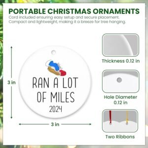 FLAGWIX Running Gifts for Women, Christmas Ornaments 2024 - Christmas, Running G...