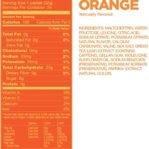 GU Energy Original Sports Nutrition Energy Gel, Mandarin Orange, 8 Count