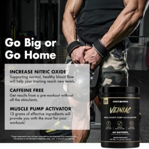 Anabolic Warfare Veiniac Muscle Pump Activator Supplement Stimulant Free Pre-Wor...