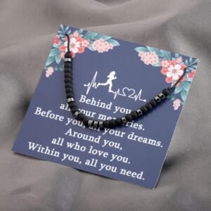 FEELMEM Runner Gift Live Love Run Morse Code Bracelet Marathon Jewelry Cross Cou...