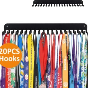 Medal Holder Display Hanger Trophy Shelf - Sturdy Wall Mount Medals Trophys Easy...