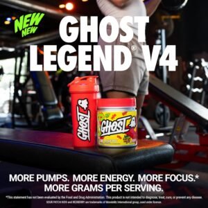 GHOST Legend V4 Pre-Workout Powder, SPK Redberry - 30 Servings – Pre-Workout for...