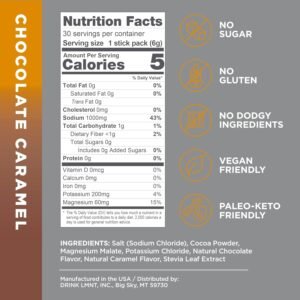 LMNT Zero Sugar Hot Chocolate or Coffee Mixer - Chocolate Caramel Salt | Drink M...