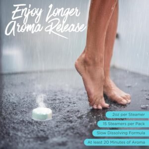 15 Inspire Breathe Shower Steamers for Sinus Relief, Eucalyptus & Mint Shower Ta...