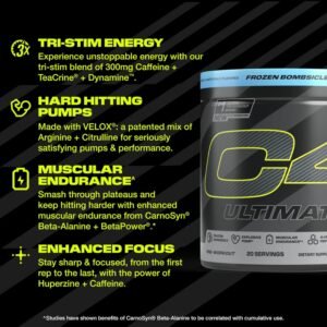 Cellucor C4 Ultimate Pre Workout Powder - Sugar Free Preworkout Energy Supplemen...