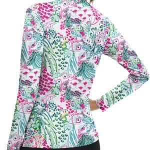 Soneven Womens Long Sleeve Golf Shirts Moisture Wicking V Neck Golf Polo Shirts ...