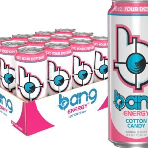 Bang Energy Cotton Candy, Sugar-Free Energy Drink, 16-Ounce (Pack of 12)