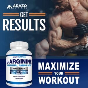 Arazo Nutrition Premium L Arginine - 1340mg Nitric Oxide Booster with L-Citrulli...
