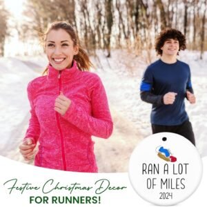FLAGWIX Running Gifts for Women, Christmas Ornaments 2024 - Christmas, Running G...