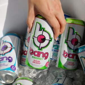 Bang Energy Sour Heads, Sugar-Free Energy Drink, 16-Ounce (Pack of 12)