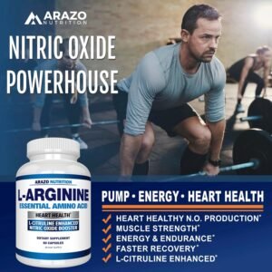 Arazo Nutrition Premium L Arginine - 1340mg Nitric Oxide Booster with L-Citrulli...
