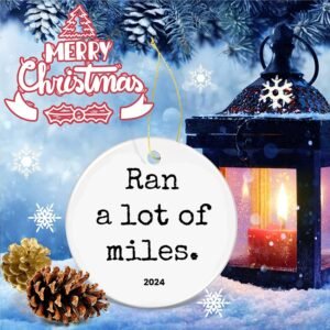 Ran A Lot of Miles Christmas Ornament 2024, Cross Country Gift, Running Gifts, M...