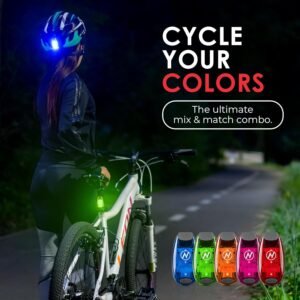 LED Safety Light (2 Pack) - Clip On Strobe/Running Lights for Runners, Dog, Bike...