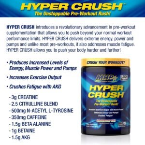 Maximum Human Performance Hyper Crush Pre Workout Powder, Increases Energy, Musc...