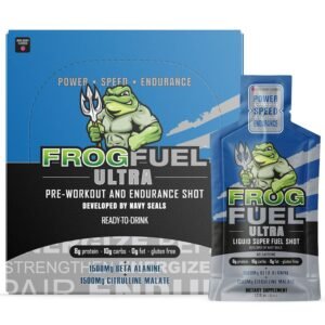 Frog Fuel Ultra Pre Workout Shot & Energy Gel with 1500mg Beta Alanine, Electrol...