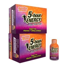 5-hour ENERGY Extra Strength Energy Shot, Hawaiian Breeze Flavor, Zero Calories ...