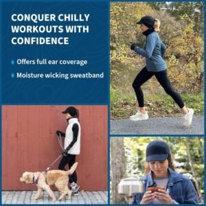 TrailHeads Fleece Ponytail Hat for Women – Trailblazer Reflective Winter Hat wit...