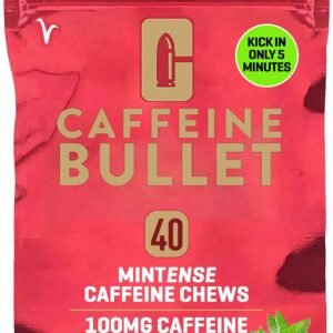 Caffeine Bullet 40 Mint Caffeine Gummies for Adults = 4000mg Caffeine Kick, Fast...