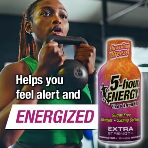 5-hour ENERGY Extra Strength Energy Shot, Hawaiian Breeze Flavor, Zero Calories ...