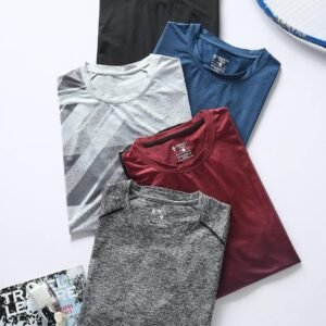 5 Pack Men’s Active Quick Dry Crew Neck T Shirts | Athletic Running Gym Workout ...