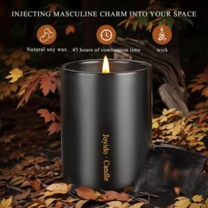 14OZ Oud & Sandalwood Scented Candle - Aromatherapy Candles with Lid - Soy Candl...