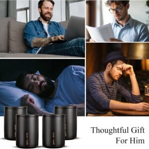 14OZ Oud & Sandalwood Scented Candle - Aromatherapy Candles with Lid - Soy Candl...