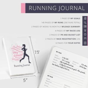 Gone For a Run 2024 Planner | Believe Running Girl, Daily Log Entries Journal fo...