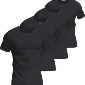 Comfneat Men's 4-Pack Basic Tee Crew Neck Cotton T-Shirts Light Undershirts