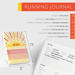 Gone For a Run Day-by-day Run Planner | Running Journals Running is my Sunshine