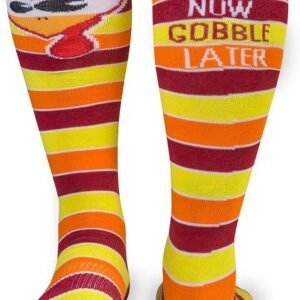 Gone For a Run Run Now Gobble Later Knee High Athletic Running Socks | Fun Turke...