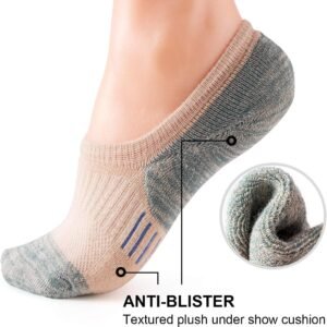 Gonii Womens No Show Socks Athletic Ankle Socks Cushioned Running Low Cut 5-8 Pa...