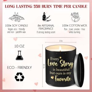 Candle - Vanilla Lavender Scent, 10oz, Soy Wax, Romantic Gift for Couples, Men, ...