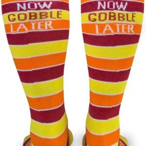 Gone For a Run Run Now Gobble Later Knee High Athletic Running Socks | Fun Turke...