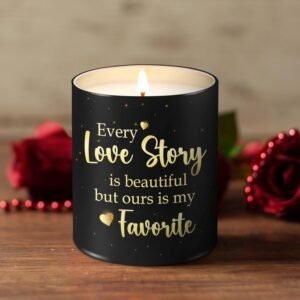 Candle - Vanilla Lavender Scent, 10oz, Soy Wax, Romantic Gift for Couples, Men, ...